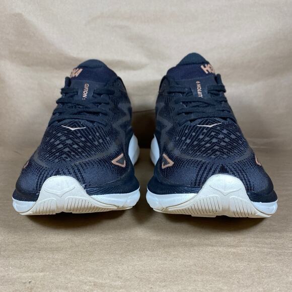 Hoka One One Clifton 9 Women Sz 9.5B Black Rose Gold Running Sneaks 1127896 BRGL - Picture 3 of 11